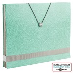 Shagreen Accordion File- in blue Shagreen Accordion File- in blue