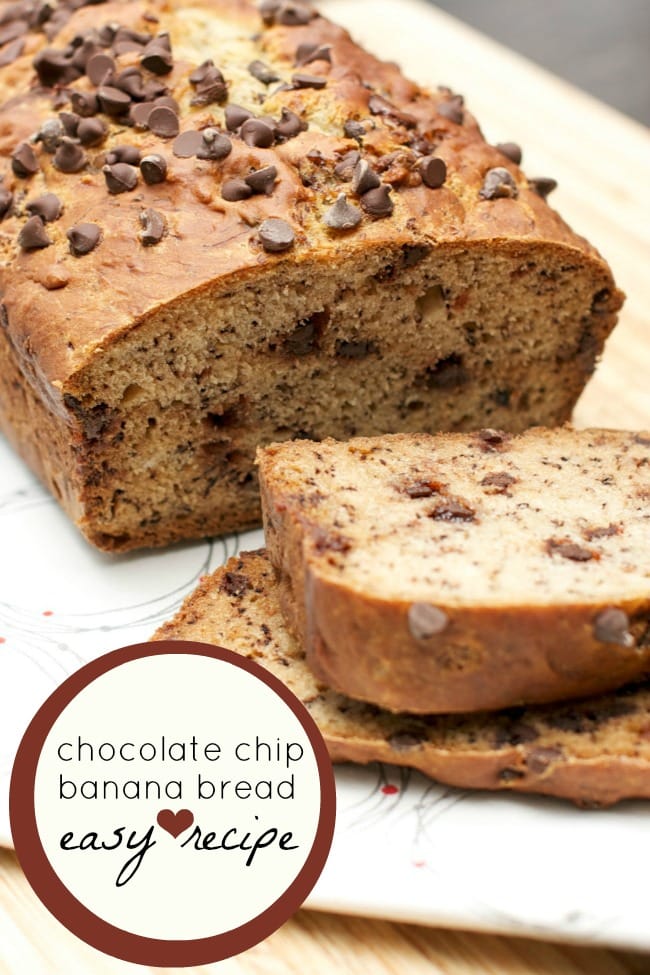 Easy Chocolate Chip Banana Bread Recipe - Lady and the Blog